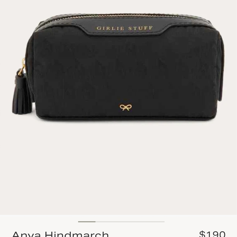 Anya Hindmarch Black Pouch with Gold Accents - Picture 9 of 9